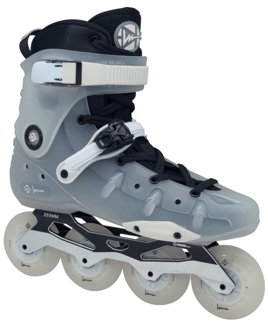 Luminous Ray 80 Clear inline skate with 4 Luminous wheels of 80 mm and glowing parts on the inline skate
